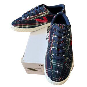 Tretorn Nylite Plus Tartan Sneaker Plaid Royal Stewart Green Size 9
